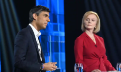 ‘It’s socialism’: heated Tory leadership debate exposes deep divisions