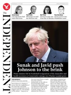 The Independent – Sunak and Javid push Johnson to the brink