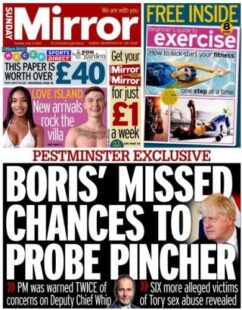 Sunday Papers - PM ignored Pincher sex pest warnings