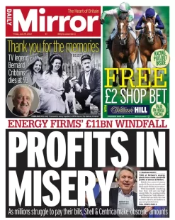 Daily Mirror – Profits in misery