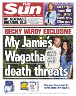 The Sun – My Jamie’s WAGATHA death threats