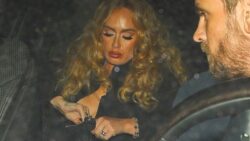 Adele wears gold ring at Beyonce’s birthday celebrations 