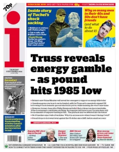 The i – Truss reveals energy gamble – as pound hits 1985 low