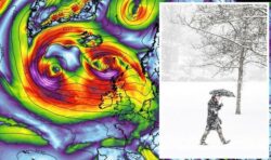 UK storm forecast: Intense double ‘cyclonic’ weather system threatens first snow this week
