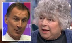 ‘F*** you!’ Miriam Margoyles forced out of BBC studio after attacking Jeremy Hunt