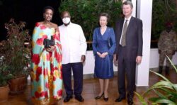 Princess Anne sits down for dinner with Uganda president on first night of visit