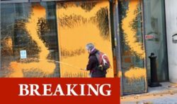 Eco-protesters spray Home Office, MI5 and Bank of England with orange paint in new attack