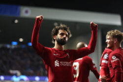 Mo Salah scores six-minute hat-trick as Liverpool romp past Rangers after early scare