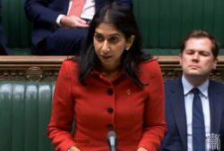 Suella Braverman warns of ‘invasion of our southern coast’ as she defends handling of asylum centre crisis