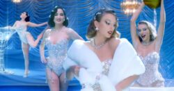 Taylor Swift gives Dita Von Teese a run for her money as pair perform burlesque number in Bejeweled video