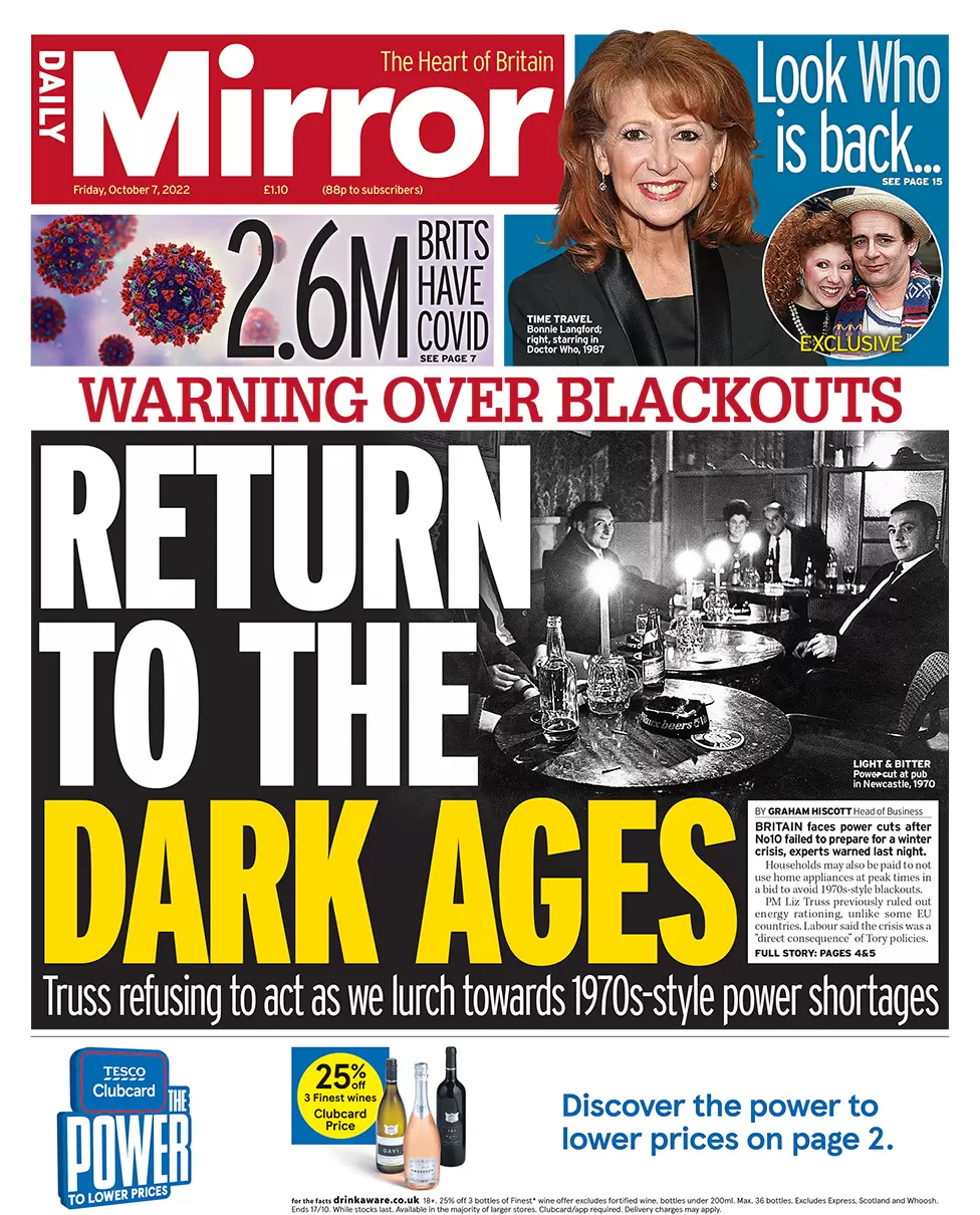 Daily Mirror - Return to the dark ages