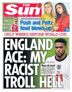 The Sun – England ace: My racist troll hell 