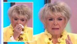 Gloria Hunniford breaks down in tears as she celebrates late daughters 60th birthday