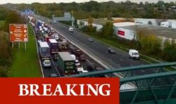 Two police officers hit by car as they respond to horror four-vehicle crash on M27