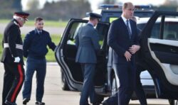 William returns to military roots as he touches down at RAF base to open new boxing club