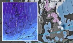 UK snow forecast: Arctic airstream to bring nation’s first widespread snow showers in days