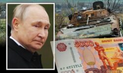 Desperate Putin scrambles to borrow £11bn in ‘biggest-ever debt issuance in a single day’