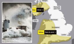 Met Office storm warning issued in ALL four UK nations for intense rain and 70mph gales