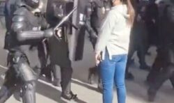 Brave protester dubbed ‘new Tank Lady’ as she faces down Chinese riot police