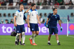 Harry Maguire suffered blurred vision during England’s demolition of Iran