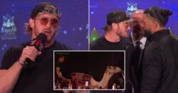 Logan Paul rides camel into fiery WWE Crown Jewel press conference before huge championship fight
