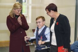 Youngest honours recipient Captain Tobias gets his BEM from royal visitor