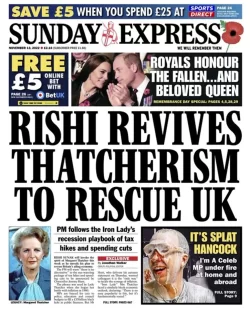 Sunday Express – Rishi revives Thaterchism to rescue UK