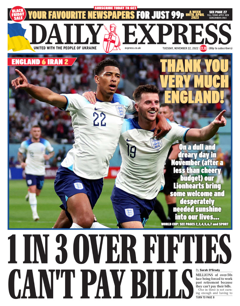 Daily Express - thank you very much England