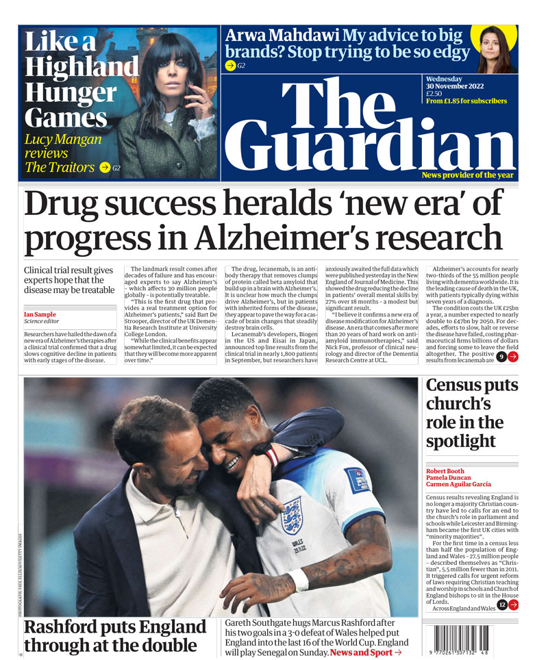 The Guardian - Drug success heralds new era of progress in Alzheimer's research