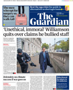 The Guardian – Williamson quits over claims he bullied staff