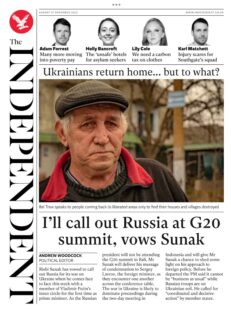 The Independent – I’ll call out Russia at G20 summit, says Sunak 