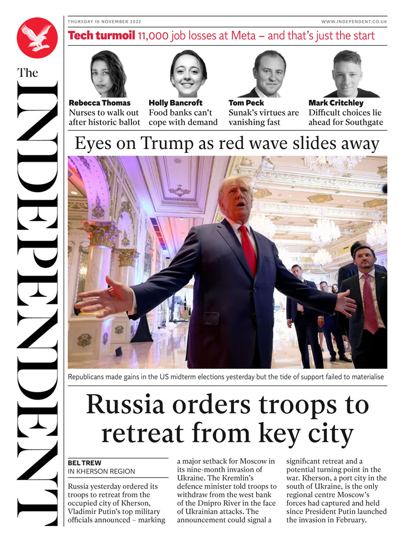 The Independent - Russia orders troops to retreat from key city
