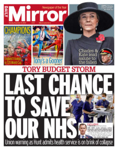 Daily Mirror – Last chance to save our NHS