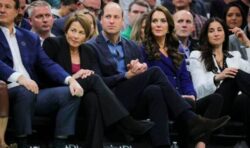 William and Kate sit courtside with Governor-Elect Maura Healey at Boston Celtics game