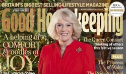 Queen Camilla on front cover of glossy magazine’s Christmas edition