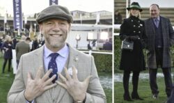 Mike Tindall shows off dashing manicure from daughter, Mia, as he returns from Australia