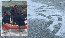 Police swarm on Seeswood Pool as children spotted on ice just days after lake tragedy