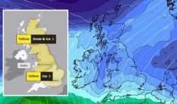 Met Office issues fresh snow and ice warnings for most of Britain as blizzards expected