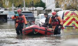 Burst water pipe forces evacuation in London as sub-zero temperatures hit the UK