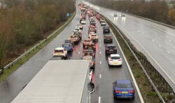 M5 traffic chaos: Motorway fully closed as emergency services rush to scene