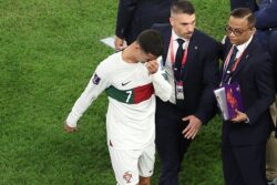 Gary Neville says it was ‘horrible’ watching Cristiano Ronaldo break down in tears after Portugal’s World Cup exit