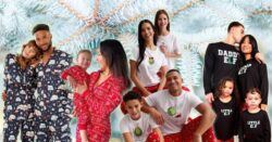 Matching Christmas pyjamas for the whole family… including the dog