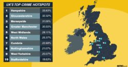 Map shows Christmas crime hotspots across England and Wales