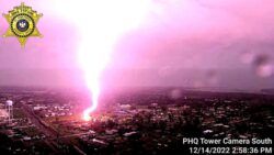 Moment Tesla camera records inside tornado in Louisiana where three were killed