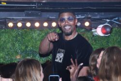 Jamie Foxx swigs from champagne bottle during raucous 55th birthday celebrations in Paris