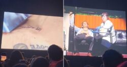 The 1975’s Matty Healy gets chest tattoo live on-stage during Kentucky concert