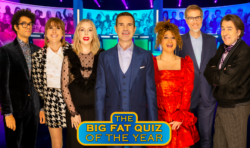 When is Big Fat Quiz of the Year on and who is on the panel?