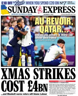 Sunday Express – Xmas strikes cost £4bn 