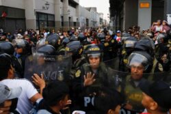 Anti-government protests in Peru in anger at new president 