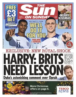 The Sun On Sunday – Harry: Brits need a lesson 